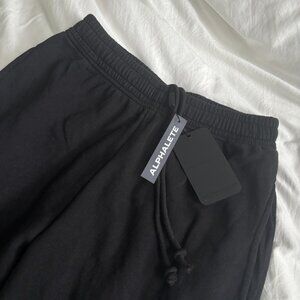 Brand new with tags Alphalete Black Cotton Sweatpants - Cozy Lounge Sweatpants